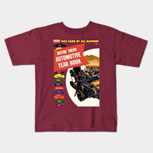 1955 AUTO YEARBOOK - book cover Kids T-Shirt